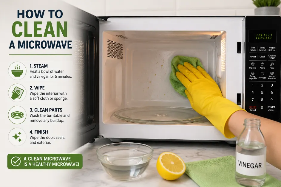file name how to clean microwave with lemon, vinegar, steam, baking soda and dish soap